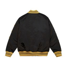 Veste universitaire de baseball en satin de polyester 100% personnalisée pour hommes de taille supérieure décoration de broderie Letterman College d'hiver décontractée - Product Image 2