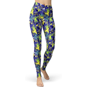 Venta al por mayor de Fitness de cintura alta entrenamiento ropa deportiva pantalones de compresión lisos mujeres Yoga sublimación Leggings - Product Image 1