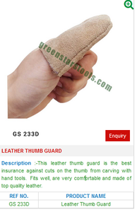 GS 233D Leather Thumb Guard for Jewelry <b>Tools</b> Essential Equipment for the Jewellery Trade - Product Image 2