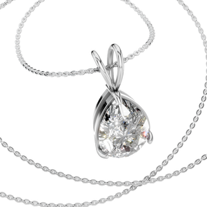 Collar con Colgante de Moissanita de Corte Pera de 3 Quilates en Oro Sólido de 14K al por Mayor con Cadena de Eslabones, Regalo de Lujo - Product Image 3