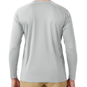 Professionnel personnalisé impression coton à manches longues Raglan T-shirt séchage rapide respirant hommes plaine Gym mince Fitness à manches longues T-shirt - Product Image 2
