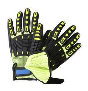 Guantes de cuero mecánicos y de soldadura de protección de seguridad de alta resistencia de piel de vaca amarilla de primera calidad de Pakistán Guantes DE TRABAJO estirables - Product Image 5