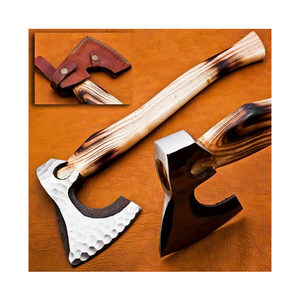 Hacha Vikinga Hecha a Mano con Acero de Alto Carbono, Mango de Acero de Grado Industrial, Funda de Cuero, 1.5 kg, para Camping y Uso Diario - Product Image 1