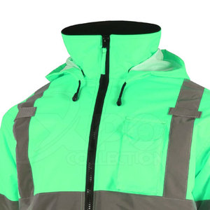 เสื้อขนแกะโพลีเอสเตอร์100% มีฮู้ดสำหรับผู้ชายเสื้อมีฮู้ด Hi VIS สะท้อนแสงสำหรับฤดูหนาว - Product Image 5