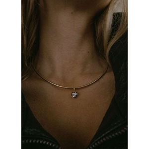 Collar con Colgante de Corazón de Rodio Negro y Diamantes Clara con Dijes Deslumbrantes - Product Image 2