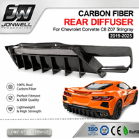 Diffuseur arrière en fibre de carbone pour Chevrolet Corvette C8 Z07 Stingray 2019-2025