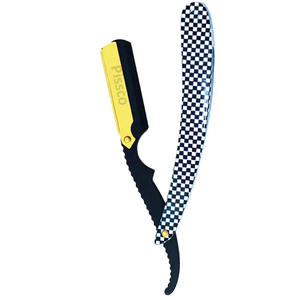 Navaja de barbero plegable de acero inoxidable para afeitar el cabello, cejas y barba, con hoja recta - Product Image 6