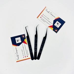 Somofy Enterprises New Arrival Stainless Steel High Quality Professional Precision Durable 10mm Length Smooth Eyelash Tweezers - Product Image 1