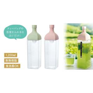 กระติกน้ำชาเย็นทรงขวดไวน์ Hario 1200 มล. (สีชมพูสโมคกี้) สำหรับเดินทาง ทำจากแก้ว - Product Image 5