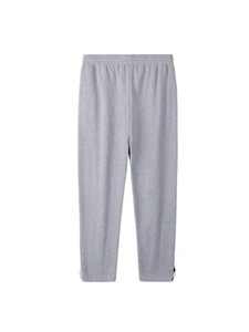 Joggers con dobladillo ajustable gris claro, pantalones para hombre, tela de lana pesada lavada con cordón en la cintura, pantalones de calle informales - Product Image 4
