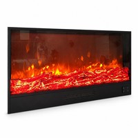 Cheminée Électrique Américaine Personnalisée avec Flamme Simulée Intégrée, Meuble Décoratif pour Cheminée Électronique