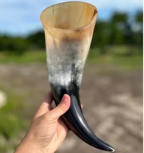 leak proof lid vacuum insulation coffee <b>mug</b> Trendy Horn <b>Mug</b> <b>for</b> <b>Men</b> and Women Genuine Handcrafted by crescent crafts - Product Image 4