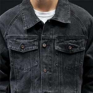 Veste en jean coupe courte de haute qualité pour hommes, vêtements de ville personnalisés avec col de chemise - Product Image 5