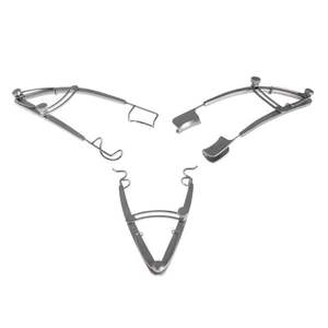 Ensemble de 3 spéculums oculaires de type V en acier inoxydable de 75 mm, instrument ophtalmique manuel - Product Image 1