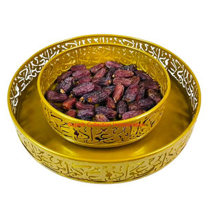 Plateau de service élégant en métal noir pour Ramadan Eid Mubarak, décoration du festival islamique, assiette à dessert et à collation pour décoration de table - Product Image 2