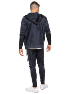 Conjunto de chándal personalizado para correr, conjunto de pantalones de chándal para hombre con logotipo de alta calidad, conjunto de pantalones de chándal de algodón y sudadera con cremallera, conjuntos de chándales - Product Image 1