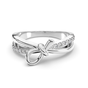 Anillo geométrico de oro de 18 quilates más vendido con piedra de circón, diseño bonito, joyería para mujer para fiestas, oro blanco real - Product Image 3