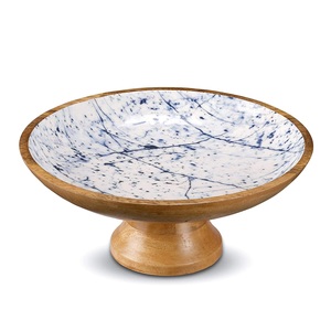 Ensaladera de madera de mesa Tazón de sopa hecho a mano de excelente calidad Forma redonda Tazón de madera de lujo para servir - Product Image 1