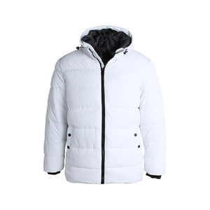 Veste en duvet à capuche décontractée à la mode pour hommes Veste à bulles chaude en nylon gonflé pour hommes - Product Image 5