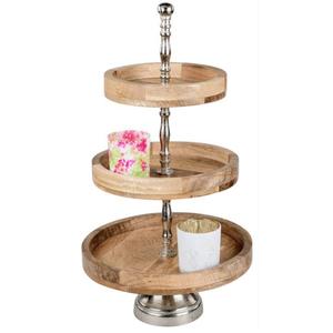 Soporte multifuncional de madera para servir pasteles de frutas con diseño de lujo, soporte decorativo para servidor de pasteles con acabado Natural para uso doméstico en Hotel - Product Image 4