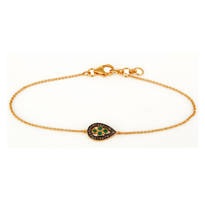 Pave Diamond Emerald <b>Gemstone</b> <b>Bracelet</b> Jewelry Manufacturer Gold Plated Solid Silver 925 Chain <b>Bracelet</b> - Product Image 3