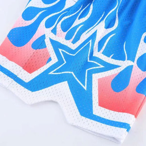 Men's Plus Size Summer Basketball <b>Shorts</b> Casual Knitted Mesh Quick Dry Breathable Waterproof Lightweight Elastic Waist Sports - Product Image 4