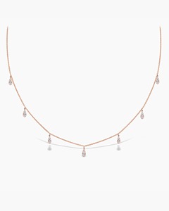 Collar con Diamantes en Forma de Gota de Lluvia, 0.51 Ct, Diamante Natural Color G-H, Claridad VS, Oro Sólido de 14K, Joyería de Alta Calidad - Product Image 2