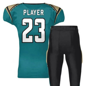 Uniforme de fútbol americano con logotipo personalizado de poliéster 100% de alta calidad para hombres conjuntos de manga corta transpirables - Product Image 6