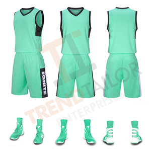 Maillot de basket-ball personnalisé en gros pour enfants, kit complet de basket-ball personnalisé sublimé - Product Image 6