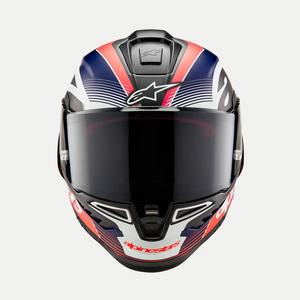หมวกกันน็อค Alpinestars Supertech R10 คุณภาพดี - รุ่นทีม - สีดำด้าน/แดงคาร์บอนฟลู/น้ำเงินทุกขนาด รับประกัน 2 ปี - Product Image 3