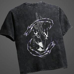 Camiseta de Manga Corta Unisex de Talla Grande para Hombre, Estilo Vintage, Lavado Ácido, Corte Holgado, 100% Algodón, 220 Gramos, Hombros Caídos, Diseño a Cuadros - Product Image 1