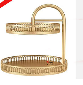 Nouveauté : support à gâteau rond en acier inoxydable doré, design élégant, pour hôtel, restaurant et bar - Product Image 2