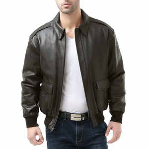 Veste à capuche pour homme en cuir véritable, col montant, coupe ajustée, de haute qualité, confortable, élégante, avec logo sur le devant, best-seller 2026 - Product Image 4