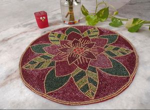 Tấm Lót Đĩa Đính Cườm Thủ Công Để Trang Trí Bàn - Product Image 3