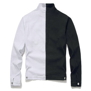 Derniers modèles de vestes en jean pour hommes Vestes en jean couleur claire à manches longues avec logo personnalisé - Product Image 5