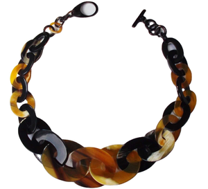 Collar de Cuerno Ecológico Hecho a Mano por Diseñador Indio, Collar Moderno para Mujer, para Novia, Boda, Noche, Artesanía Saniya - Product Image 1