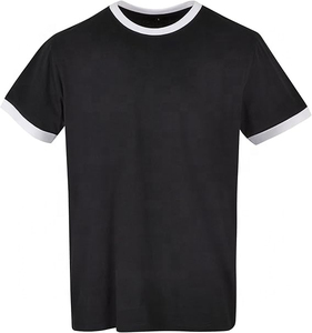 T-shirts à col rond en coton 100% pour hommes avec logo personnalisé, motif lettres tricotées, fabrication OEM directe d'usine - Product Image 5