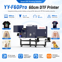 Impresora DTF YY-F60Pro de 60 cm con Dos Cabezales Epson I3200-A1, Sistema Automático de Agitación de Polvo y Curado para Fábricas Textiles