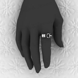 925 Solid Sterling Silver Infinity 8x5mm Oval Semi Mount Prong Setting Adjustable <b>Ring</b> Breastmilk Keepsake Resin Ceramic Jewelry - Product Image 6