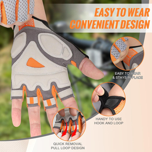 Gants de vélo unisexes à demi-doigts élastiques, antidérapants, absorbant les chocs, respirants, en gel PU, écologiques pour la salle de sport - Product Image 3