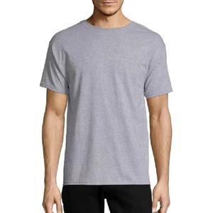 Última llegada Camiseta informal para hombre Secado rápido Anti-pilling Material suave duradero con manga corta Color sólido liso - Product Image 1