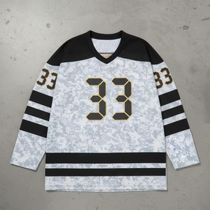 Uniforme de Hockey sobre Hielo Extra Grande con Camuflaje Verde Bosque, Diseño de Impresión por Sublimación Completa, Jersey de Hockey sobre Hielo con Camuflaje, Canadá, Estados Unidos - Product Image 6