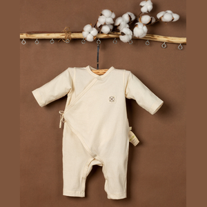 Mayorista de algodón orgánico Botón a presión 0-3 meses Mamelucos de bebé Nueva moda Cómodo MOQ bajo Bolsas de plástico Paquete Hecho Vietnam - Product Image 2