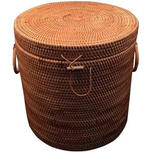 Round Shape Most Demanded Customized Size And Logo Available Premium Quality Rattan Made <b>Storage</b> Container And <b>Baskets</b> Supplies - Product Image 3