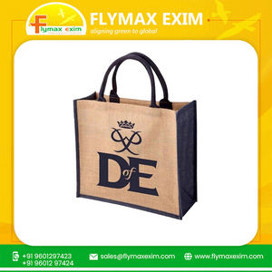 "Sacs à provisions en jute durable personnalisés avec impression de logo en PVC" - Product Image 4