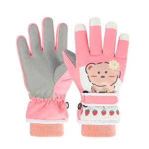 Guantes de esquí para niños de alta calidad Guantes de snowboard cálidos para invierno Impermeables y cortavientos hechos de poliéster duradero - Product Image 2