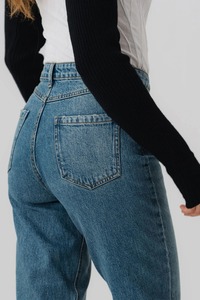 กางเกงยีนส์สไตล์ลำลองสำหรับผู้หญิงกางเกงแนวสตรีทระบายอากาศได้ดีแห้งเร็ว - Product Image 4