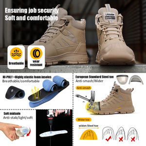 Botas de Seguridad Lanoudun para Hombre Impermeables y Transpirables con Puntera de Acero Estándar Europeo - Product Image 5