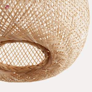 Hot Items Rattan Bamboo <b>Lampshade</b> Natural Bamboo Pendant Light for Home <b>Kitchen</b> Hotel Decoration - Product Image 3