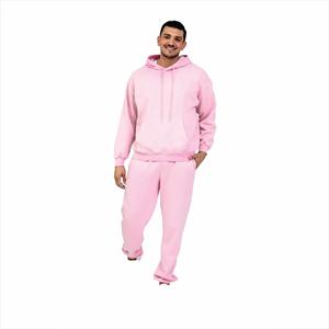Surdimensionné 100% coton personnalisé sweats hommes unisexe Baggy pantalons de survêtement à capuche ensemble survêtement empilé de haute qualité personnalisable blanc - Product Image 5